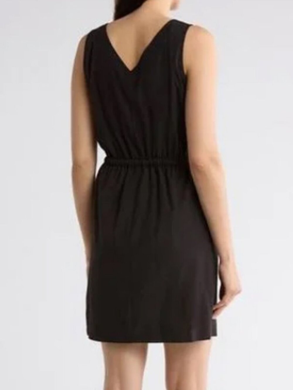 Calvin Klein Commuter Dress Sleeveless Drawstring Black Size 6 NWOT - Picture 2 of 9